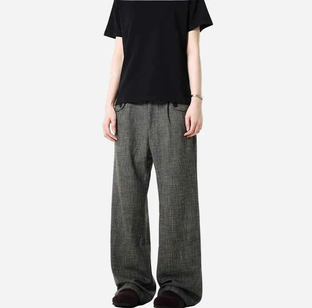 Retro Business Casual Straight Leg Pants