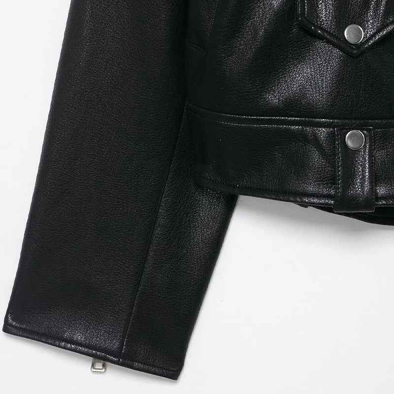 Premium Black PU Leather Motorcycle Jacket