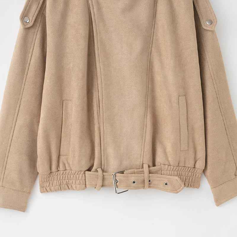 Vintage Lightweight High Neck Zipper Wool Jacket