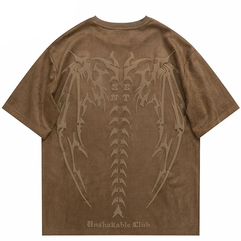 Spinal Cord Devil Wings Skeleton T-Shirt