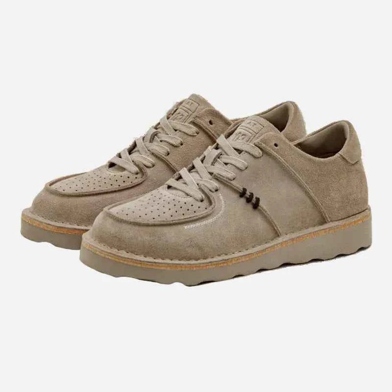 Chunky Platform Suede Work Shoes