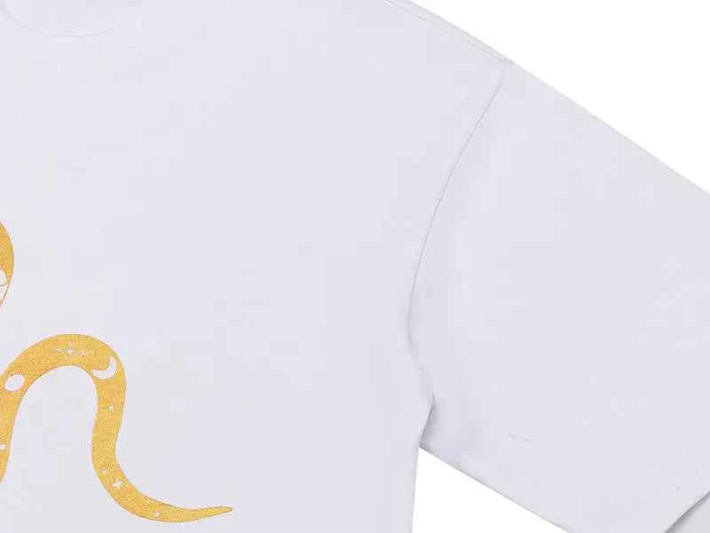 Y2K Python Flower Graphic Printed Cotton T-Shirt