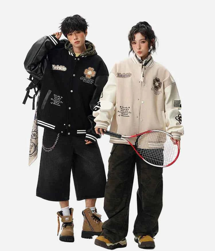 Autumn Embroidered Loose Baseball Varsity Jacket