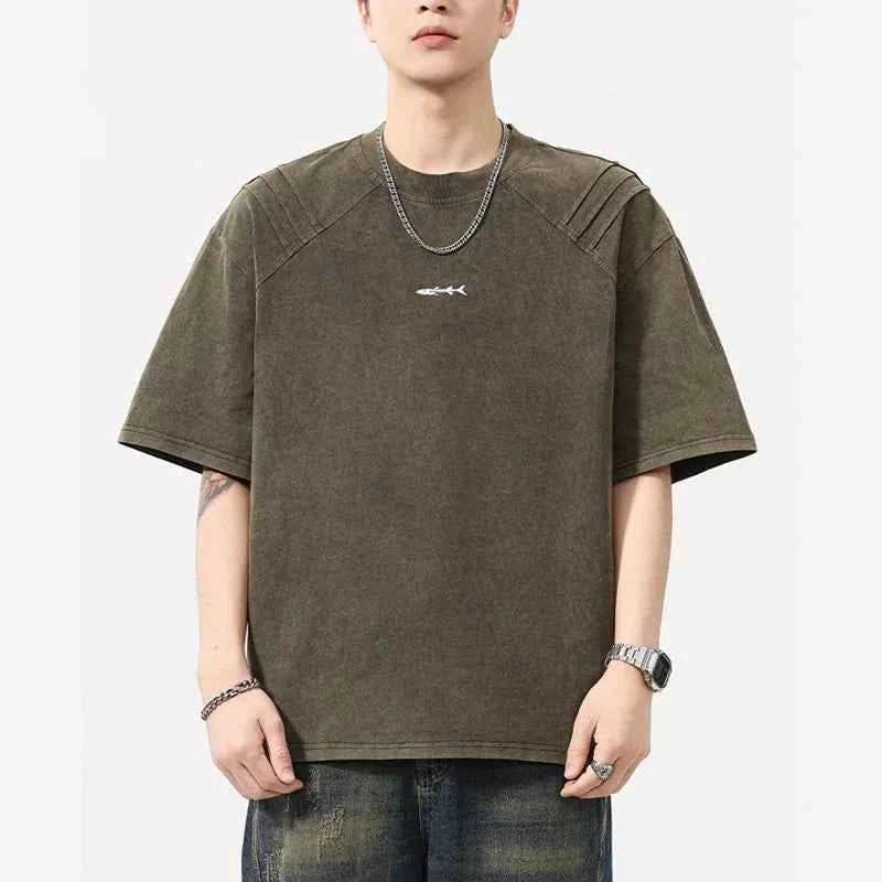 Elevated Comfort Vintage Loose Casual Short Sleeve T-Shirt