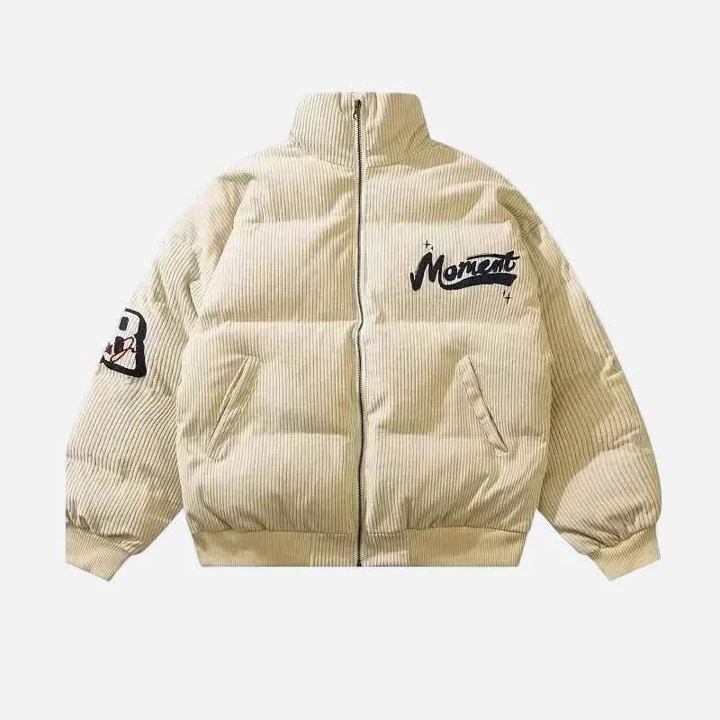 Trendy Streetwear Corduroy Padded Puffer Jacket