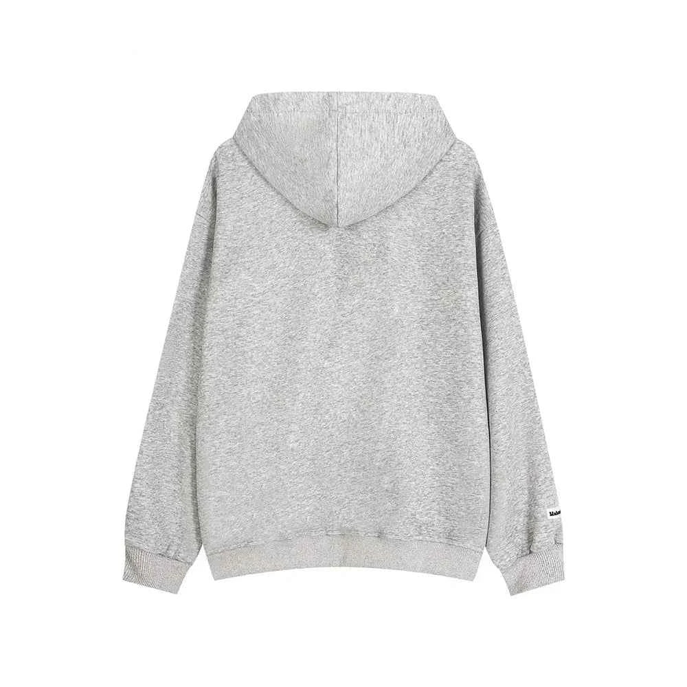 Versatile High Street Portrait Print Hooded Sweatshirt