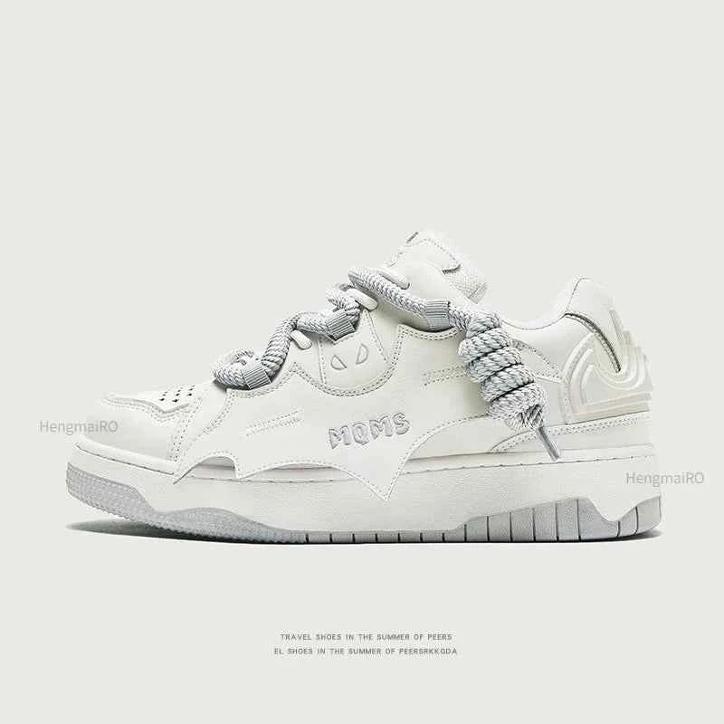 Side profile of Moms Velzard Moer shoes showing the layered bandage wrap detail