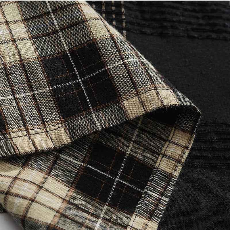Y2K Insulated Plaid Hip Hop Button-Up Casual Shirt