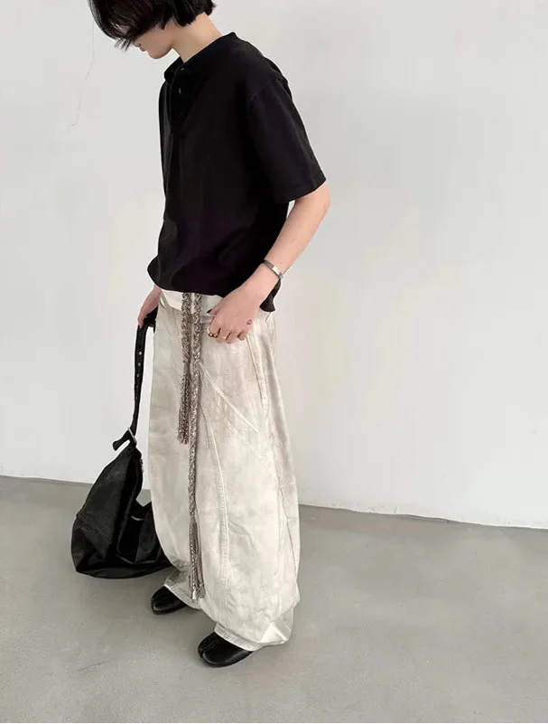 Women Trendy Vintage American Washed Wide Leg Jeans - Luxuryurbanwear