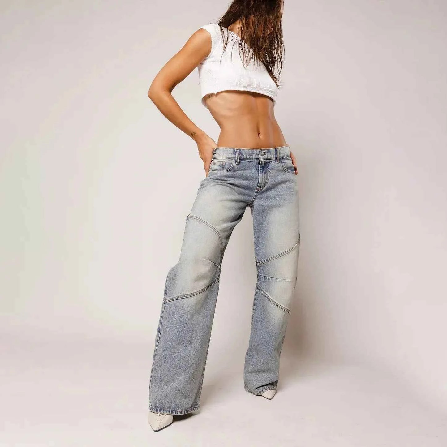 High Waist Vintage American Style Jeans