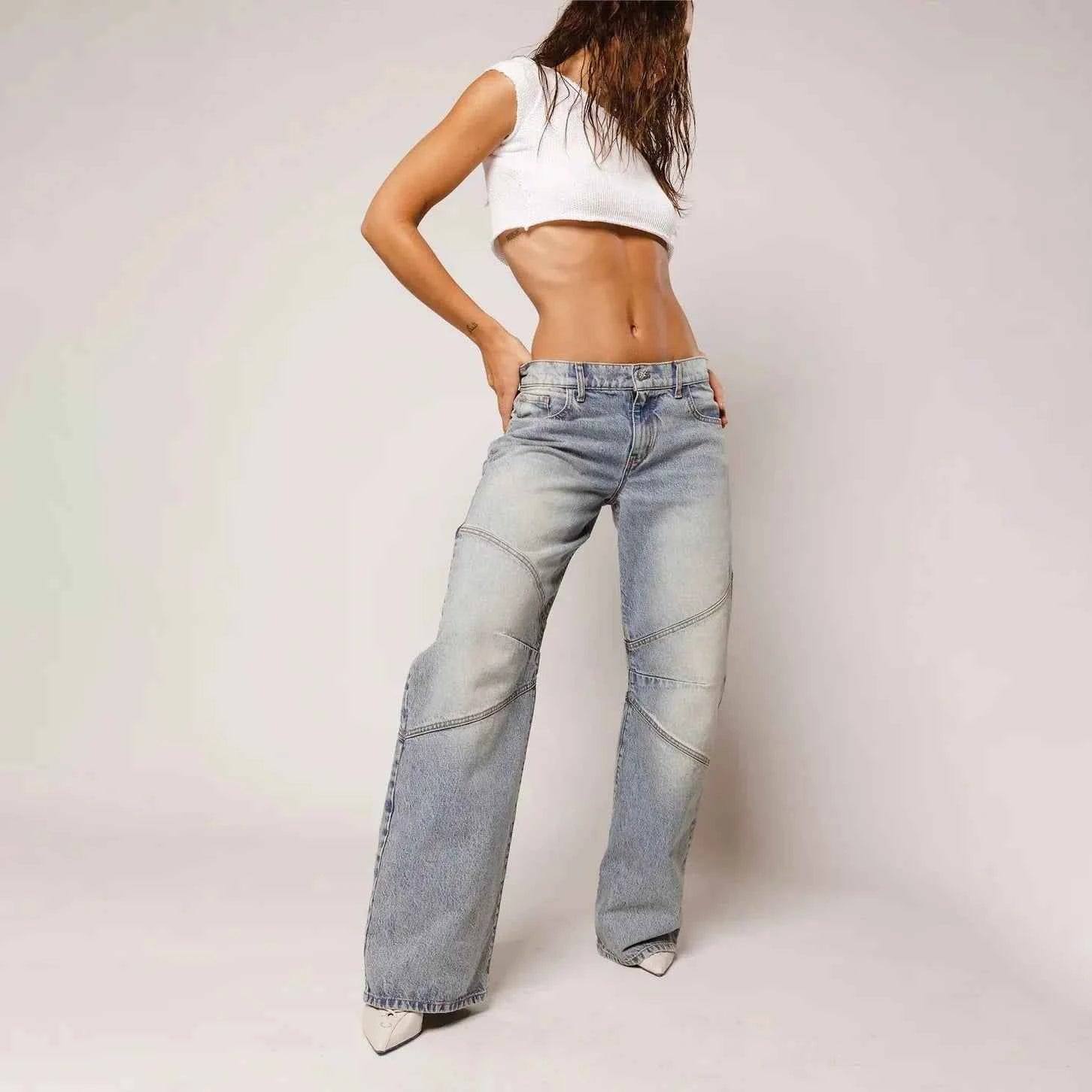 High Waist Vintage American Style Jeans