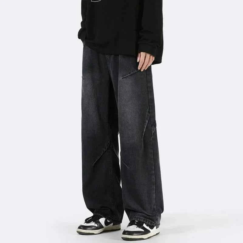 Korean Style High Street Wide Leg Jeans