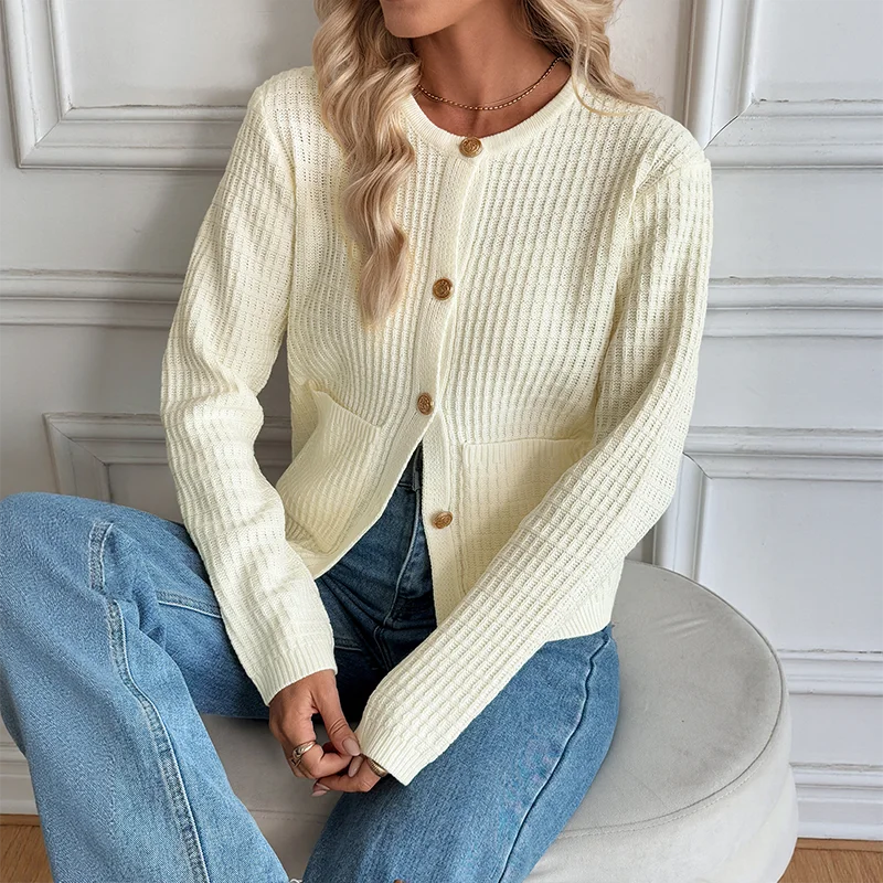 Cozy Button Front Knitted Cardigan - Luxuryurbanwear