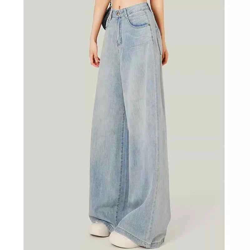 Essential High Waist Baggy Wide Leg Jeans