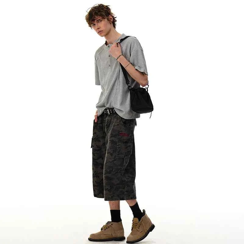 Stylish Solid Color Short Sleeve Button T-Shirt