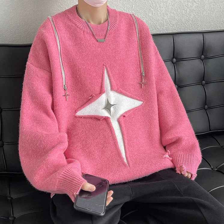Gothic Eye Oversized Knitwear jumpers Sweater