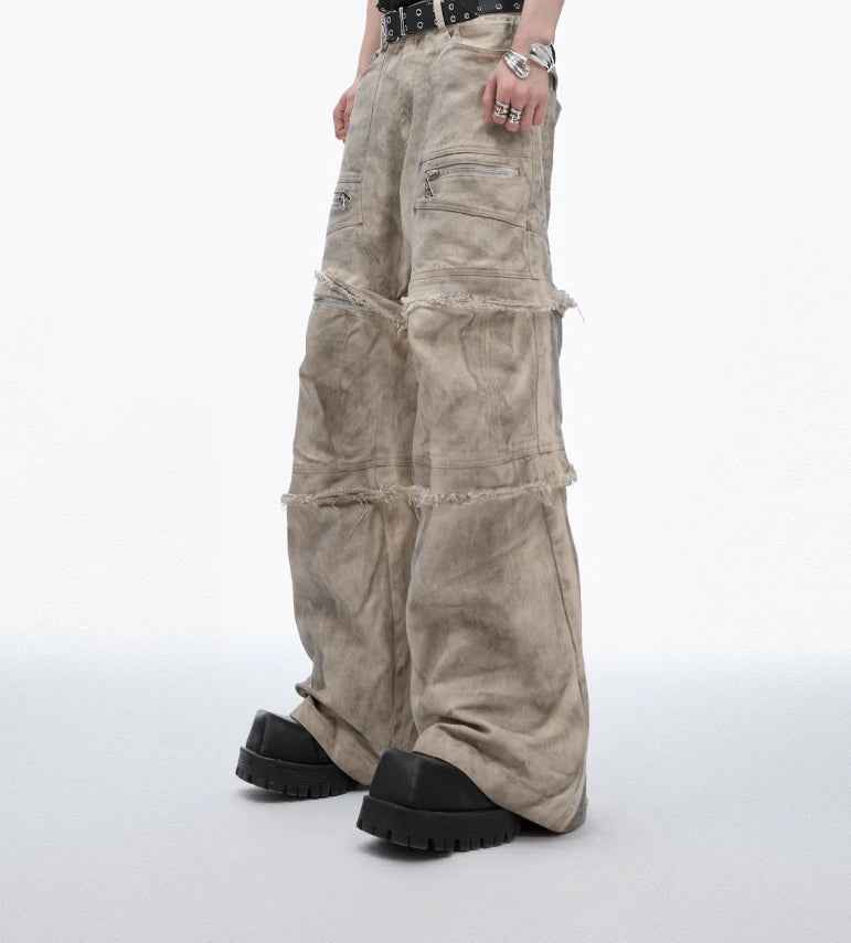 Vintage American Style Zipper Jeans