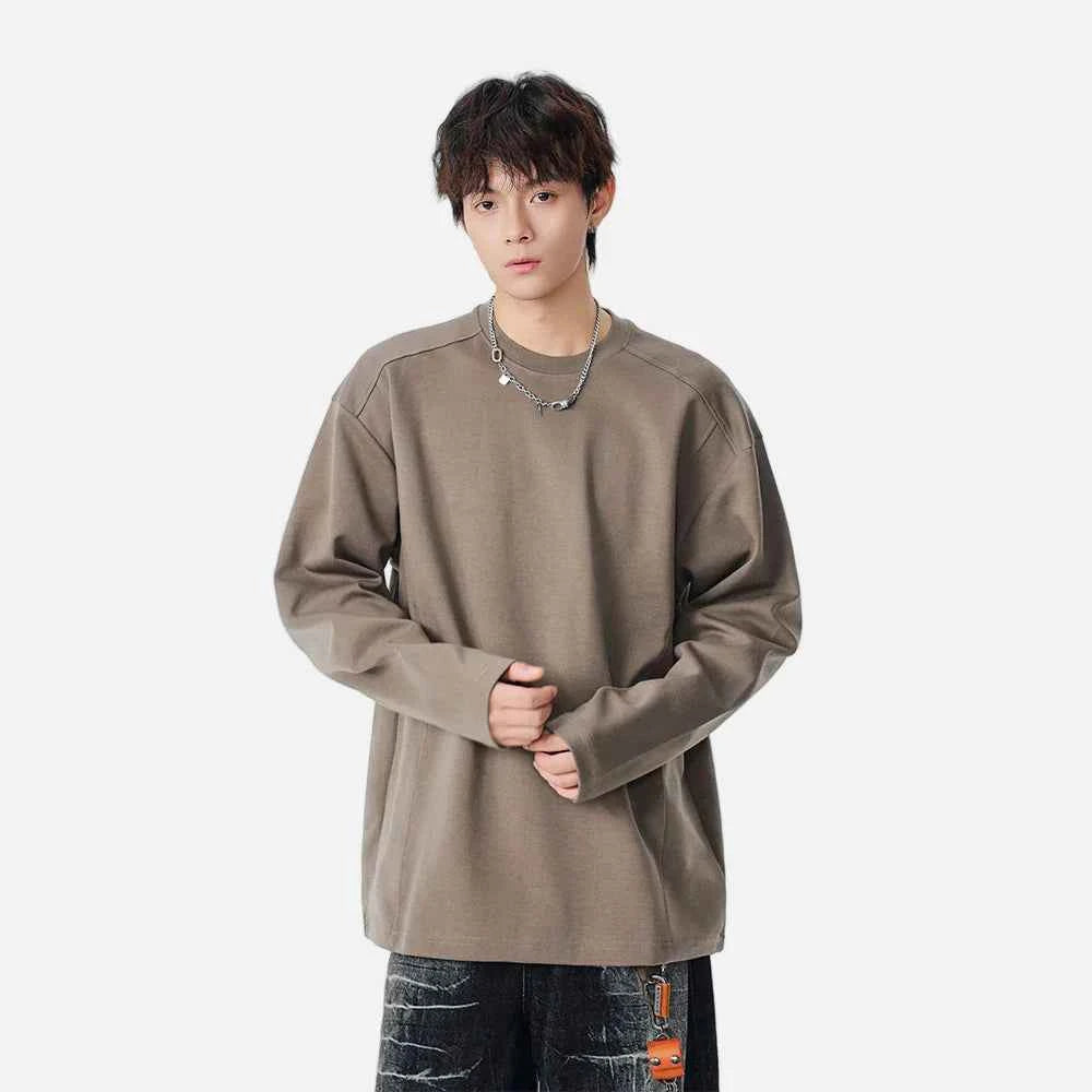 Plush Solid Color Casual Long Sleeve T-Shirt