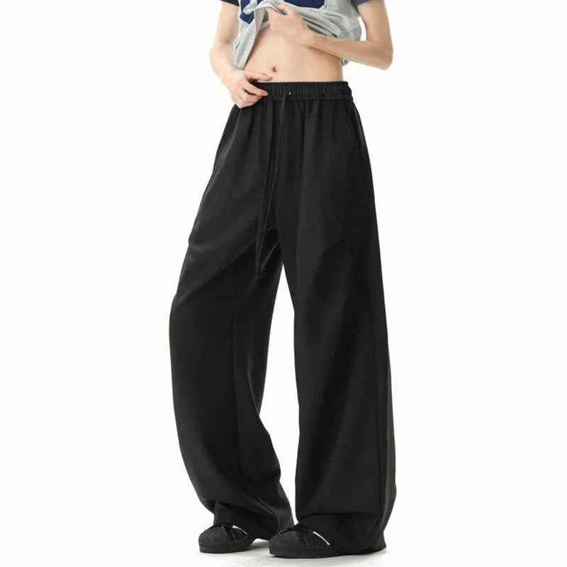 Korean Style Casual Elastic Waist Pants