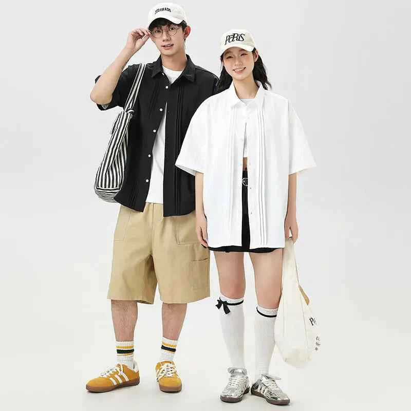 Relaxed Fit Lightweight Button-Up Shirt