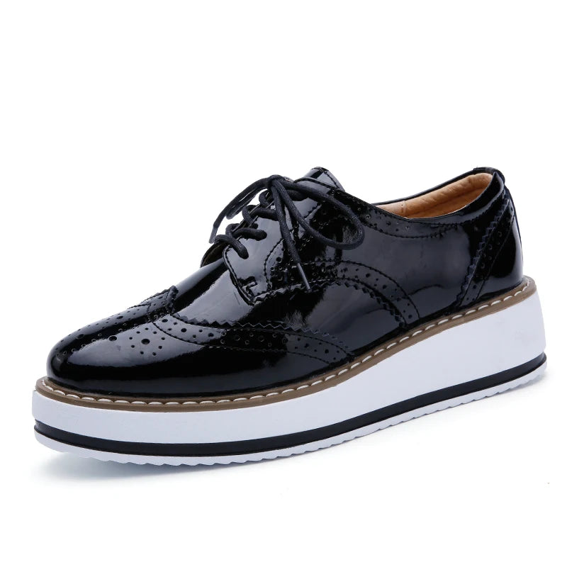 LUW Striped Platform Oxford Shoes Woman