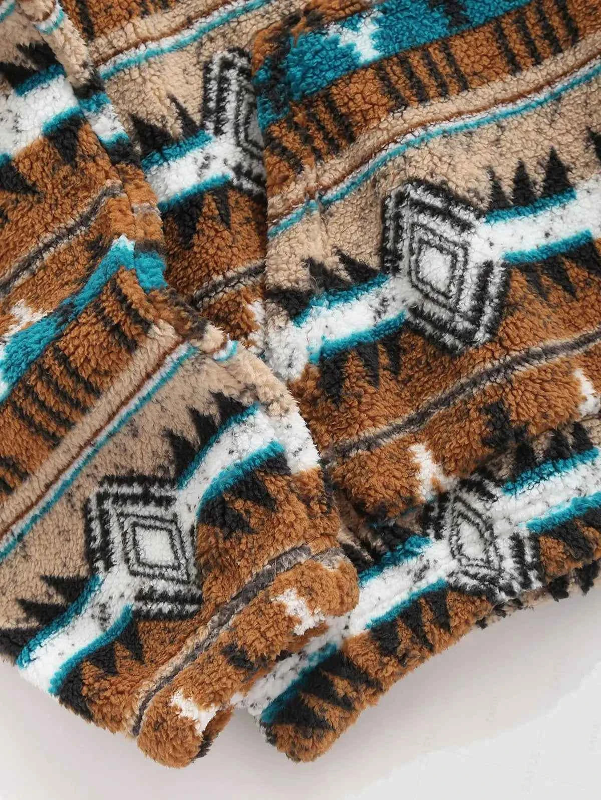 Men's Aztec Print Polar Fleece Sweatshirt