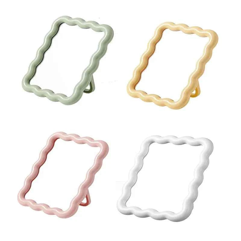 Solid Color Irregular Portable Mirror