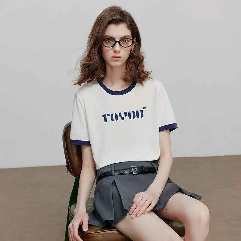 Stylish Short Sleeve Floral Print T-Shirt