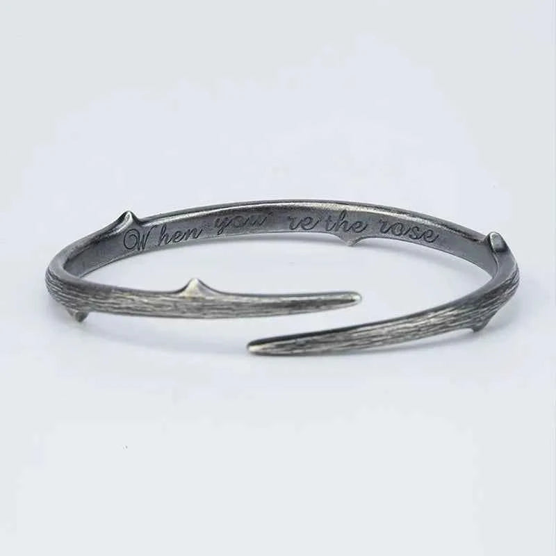 Vintage Thai Silver Thorn Cuff Bracelet