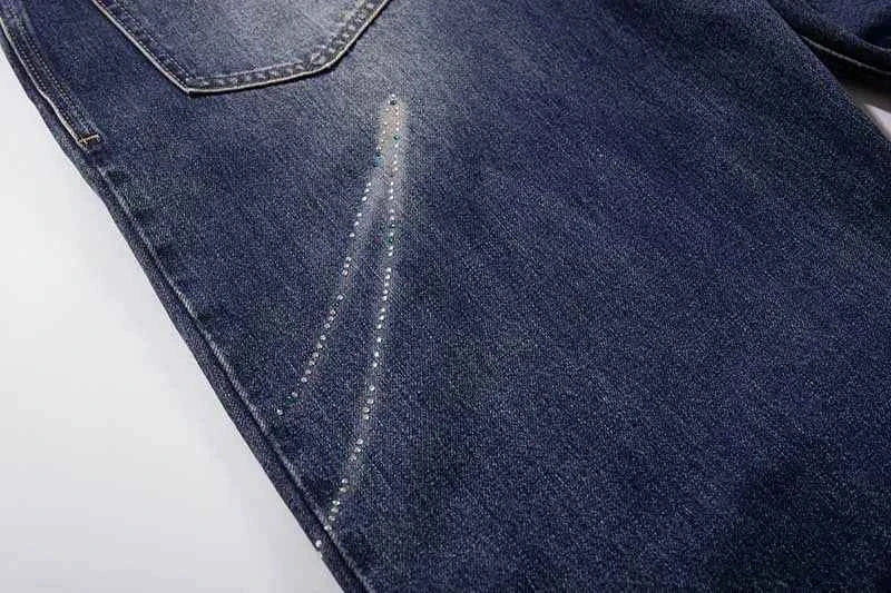 Urban Vintage Drill Printed Wide Leg Denim Jeans
