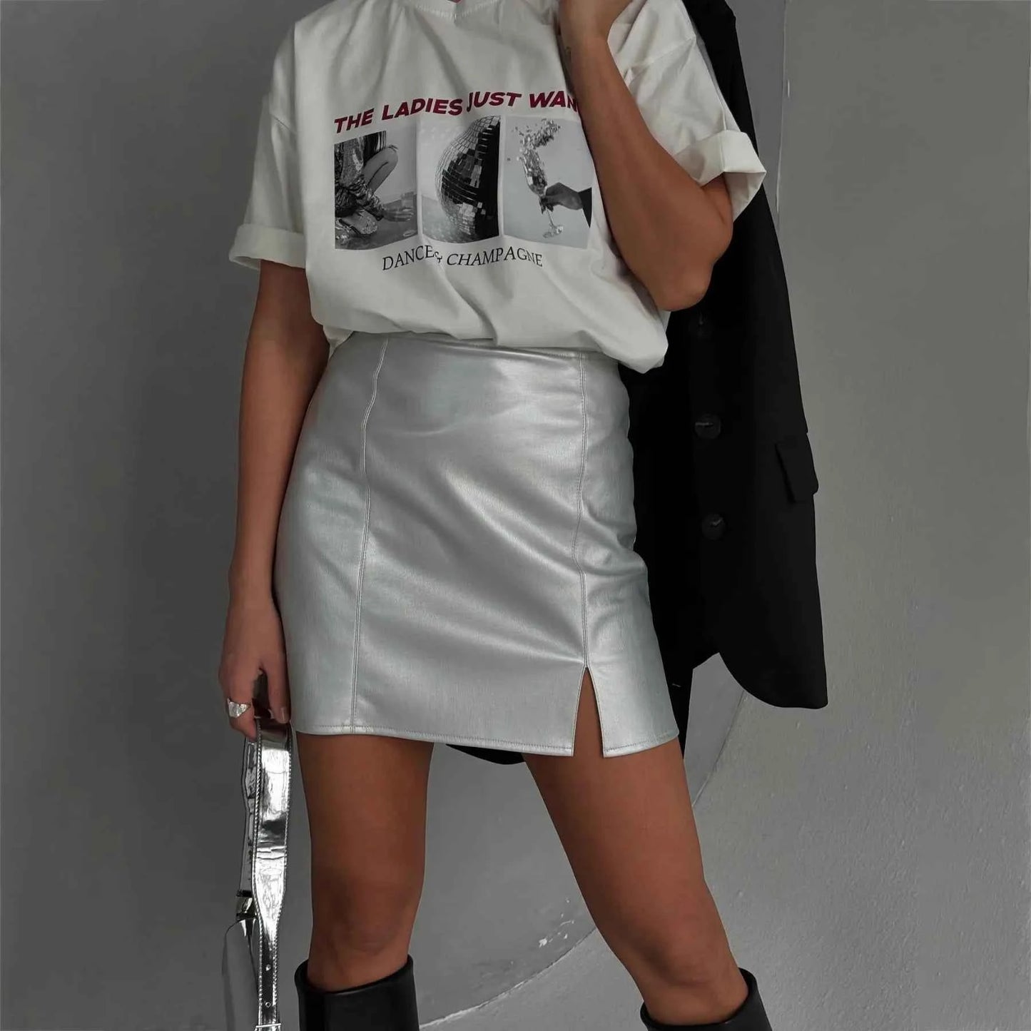Soft Touch Letter Print Graphic T-Shirt