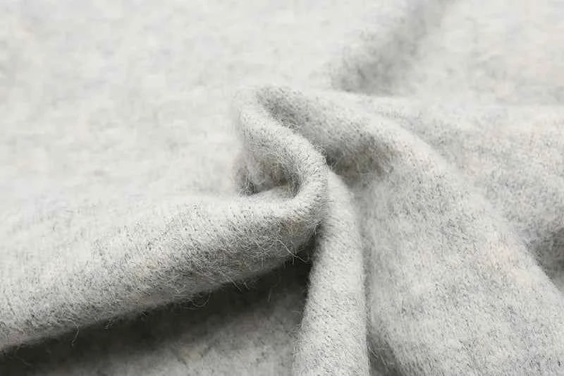 Rose Graphic Oversized Casual Knitwear Sweater