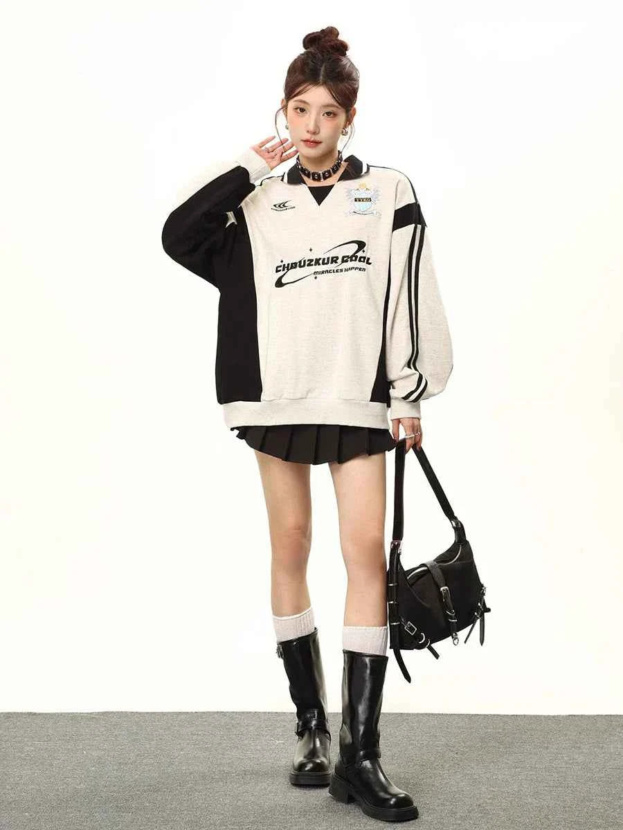 Women Vintage Stitch Embroidered Sweatshirt