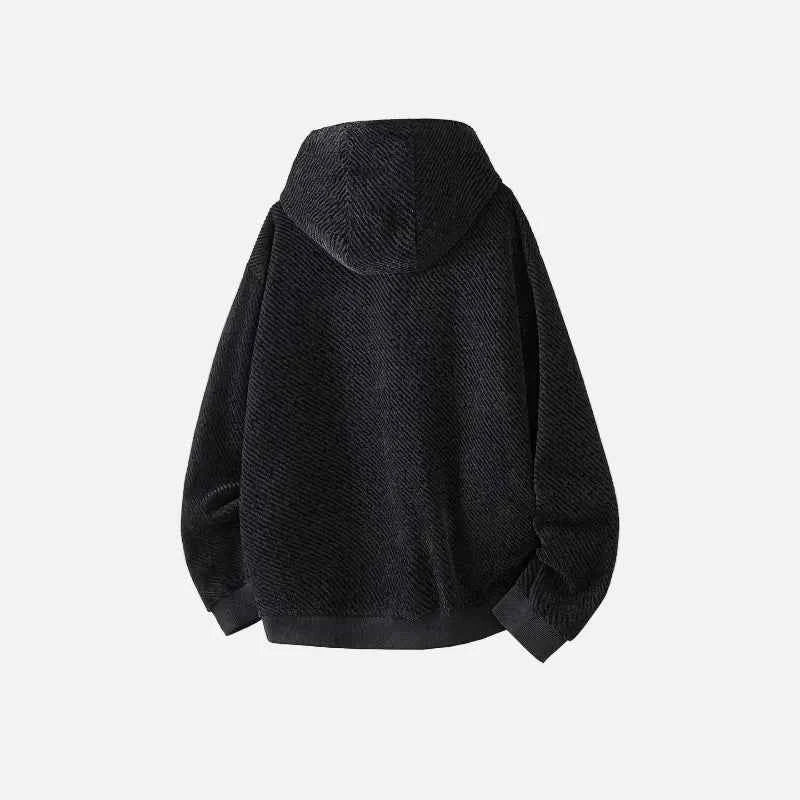 Y2K Lazy Style Striped Oversized Knit Hoodie