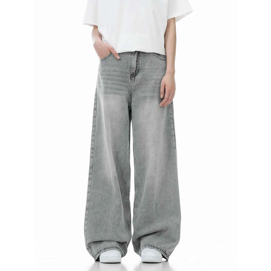 Insulated High Waist Wide Leg Denim Jeans