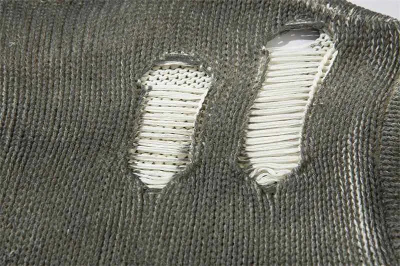 Vintage Distressed Loose Knitwear Sweater