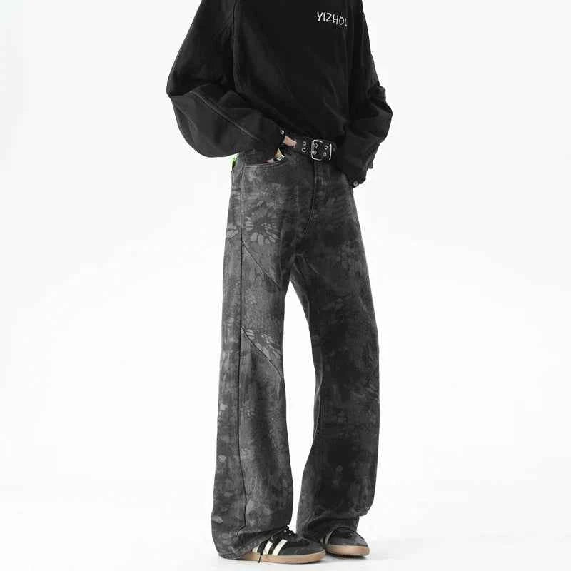 Graffiti Vintage Camouflage Baggy Jeans