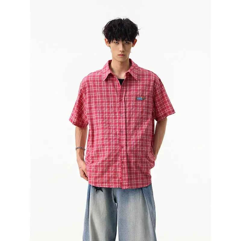 Plaid Loose Casual Summer Short Sleeve Shirt