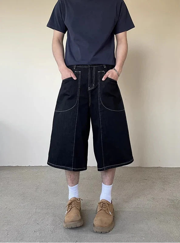 Korean Black Gothic Vintage Aesthetic Short - Luxuryurbanwear