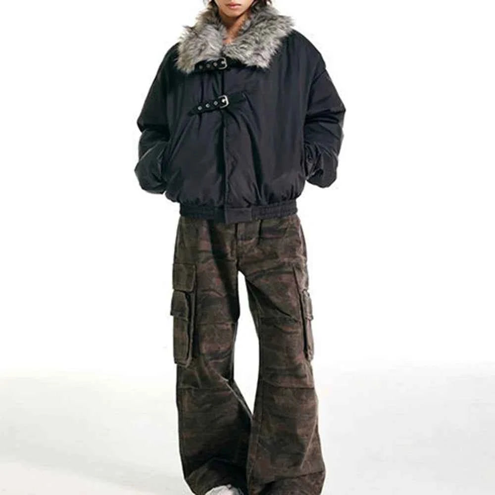 Streetwear Luxury Faux Fur Casual Jacket