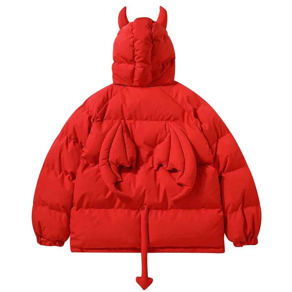 Streetwear Padded Monster With Bag Puffer Jacket