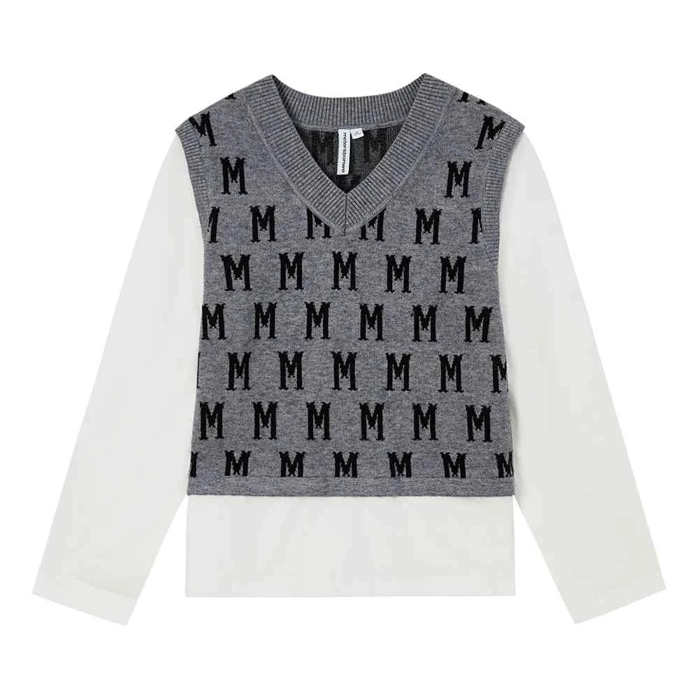 Women Cozy V-Neck Woolen Vest Sweater