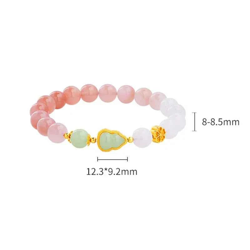 Lucky Cinnabar Red Jade Beaded Bracelet