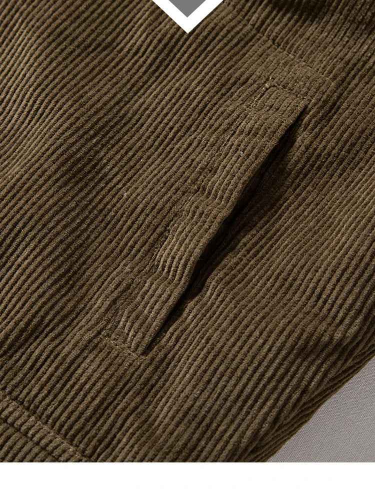 Winter Cotton Corduroy Retro Clip Jacket