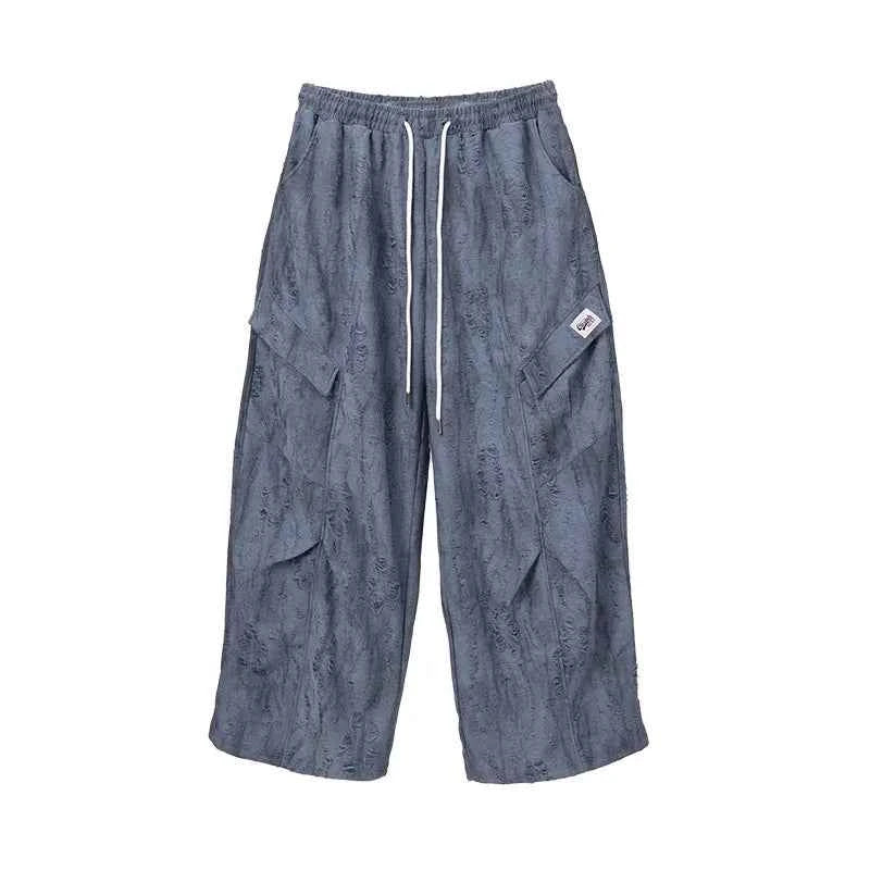 Smog Blue Wasteland Ripped Jazz Pants