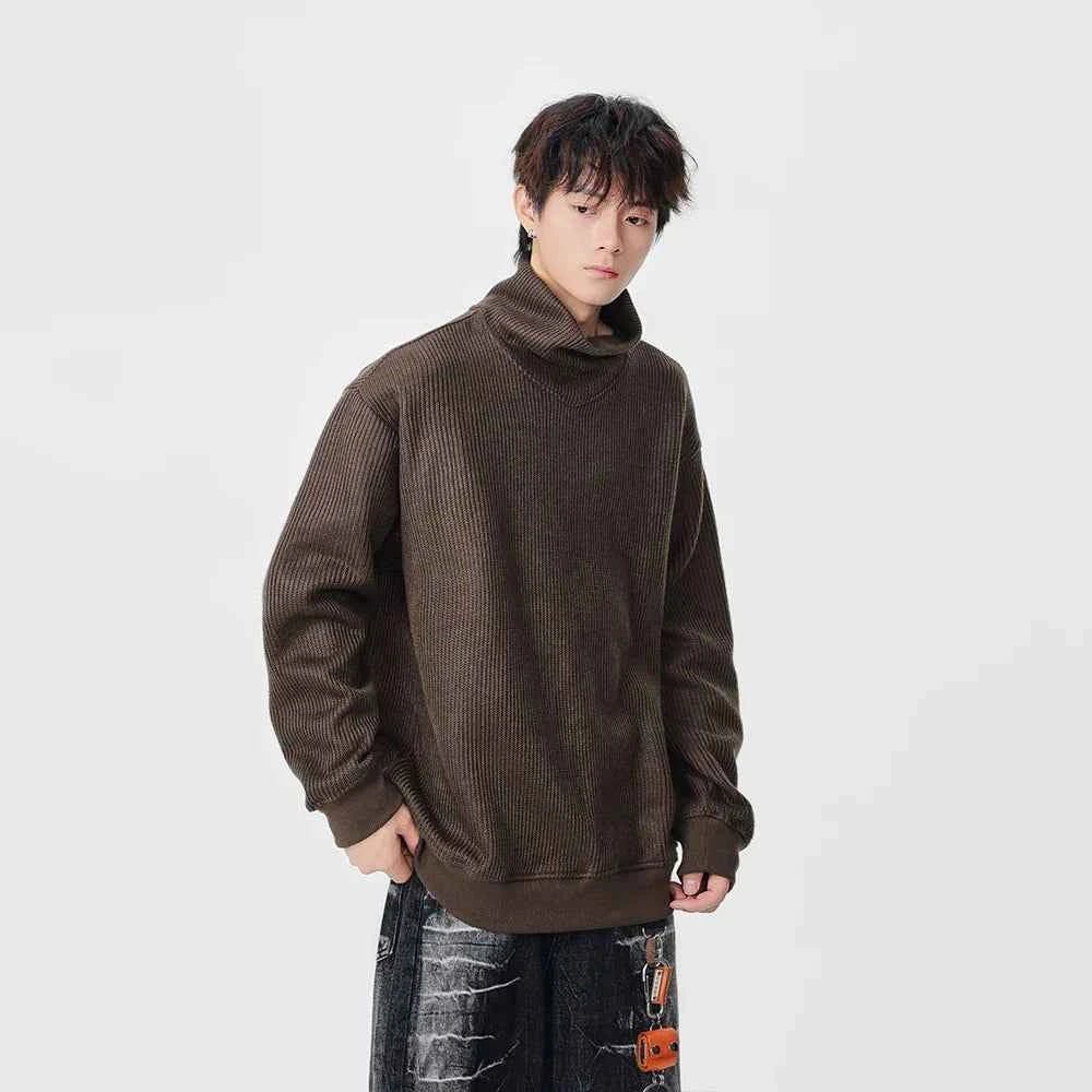 Cozy Ribbed High Neck Knit Turtleneck Sweater