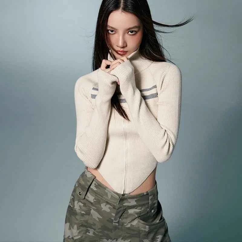 Vintage Grunge Aesthetic Ribbed Sweatshirt
