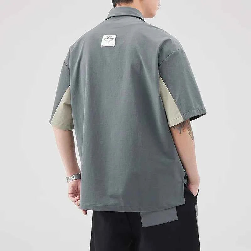Corean Style Vibrant Short Sleeve Crewneck Polo T-Shirt