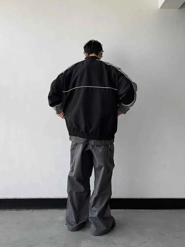 Retro Patchwork Star Varsity Jacket