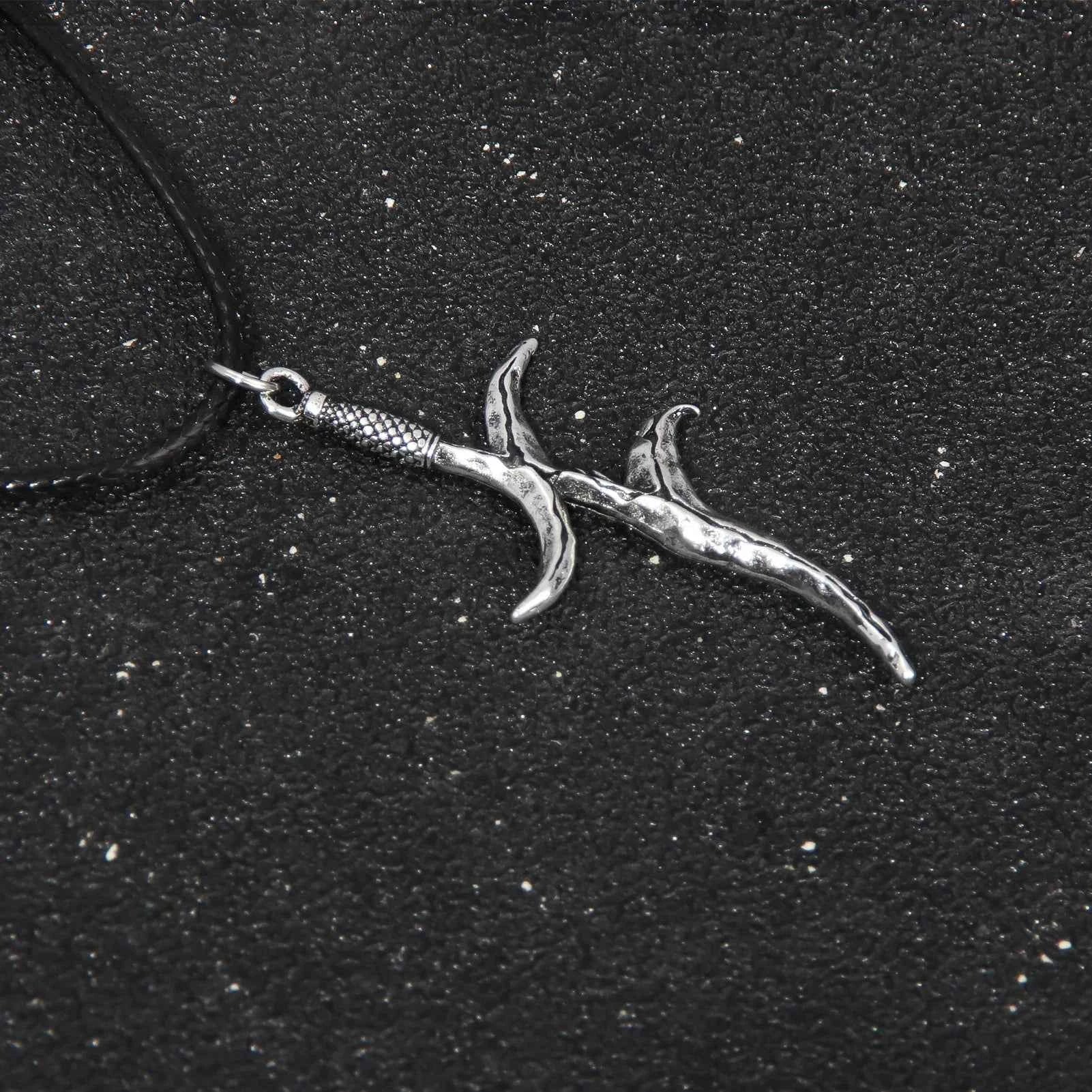 Spectral Steed Black Dagger Necklace
